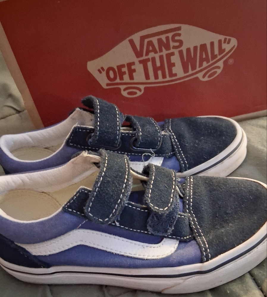 Vans Kids Blue and White Sneakers